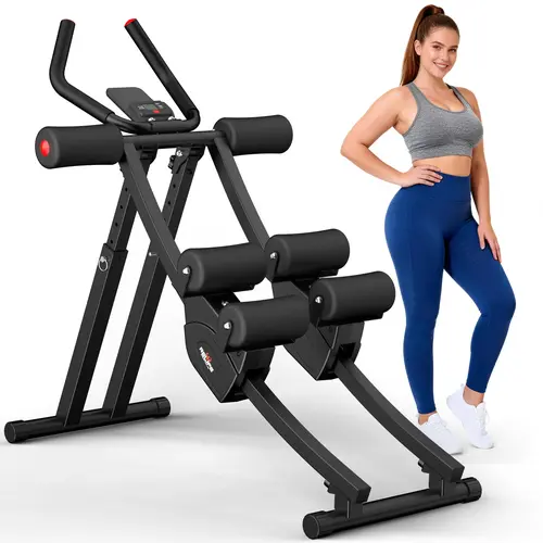 Relife Sports Ab Machine - Unisex At Home Gym Equipment, Height-Adjustable Ab Trainer, Foldable Workout & Exercise Equipment, Independent Dual Tracks for Core Workouts, Mountain Climber Compatible