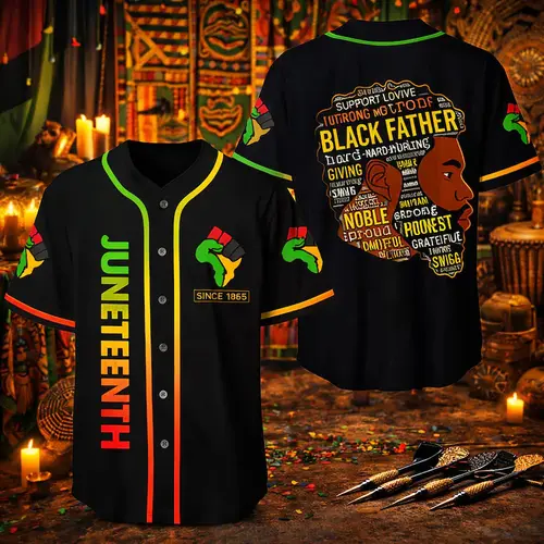 Juneteenth Since 1865 Baseball Jersey, Black Father Button Down Shirt, Unisex Freedom Day Baseball Tee, Black History Dad Gift # TikTokMadeMeBuyIt # DadGratitudeTee # CelebrateDad # FathersDayOutfit # GiftForHim