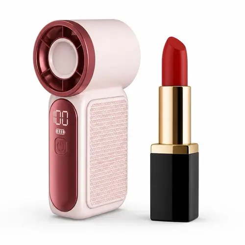 Mini Handheld Fan with LED Display – 6-Speed Turbo Pocket Fan for Women. USB Rechargeable, for Travel & Makeup. Perfect Gift.