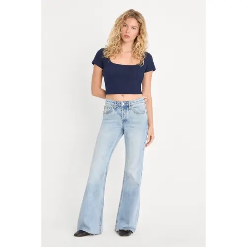 VINTAGE LOW RELAXED FLARE JEANS | INDIGO1288