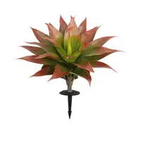 Set of 2 (70cm/65cm) Artificial Green/Red-Green Agave Stakes — A Hassle-Free Summer & Autumn Decor Essential for Front Porches, Corners, Flowerbeds, and Courtyards Tropical Landscape
