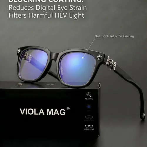 Vintage Square Anti-Blue Light Glasses, Cross Design, Computer Phone Eye Protection, Non-Prescription Eyewear, Casual Style, Casual Eyeglasses, All Seasons, Light Blocking Glasses, Square Frame Eyewear, Square Frames Eyeglasses