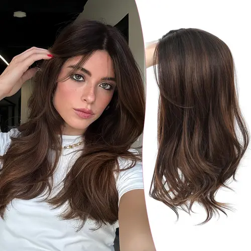 PANEWAY 18 Inch Body Wavy Hair Topper – Lightweight Clip-In for Thinning Hair, Natural Scalp Look, Seamless Coverage & Everyday Volume