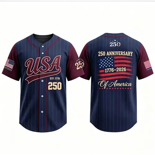 Patriotic 4th of July Shirt | Baseball Jersey |  Baseball Mom & Dad Gift | 250th Anniversary Gifts | Retirement Jersey#TikTokMadeMeBuyIt #USA250 #PatrioticEagle #1776To2026 #IndependenceDay #AmericanPride#250th Anniversary #PatrioticTee