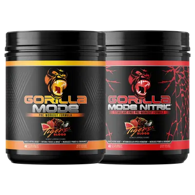 Gorilla Mind Pre-Workout Stack (Gorilla Mode + Gorilla Mode Nitric), Supplement, Workout Supplements