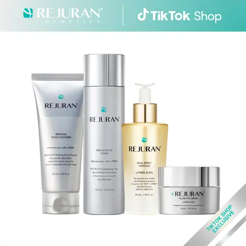 [Exclusive Bundle] REJURAN Dual Effect Ampoule 50ml+ Rebalancing Toner + Nutritive Cream + Foam Cleanser