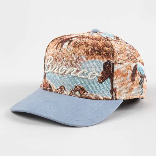 AMERICAN NEEDLE Bronco Womens Snapback Hat, Blue Combo