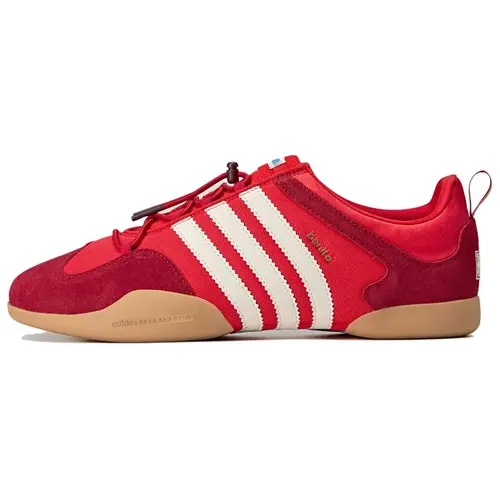 Bad Bunny x adidas Ballerina 'Vivid Red' Limited Edition Low-Top Slip-On Athletic Shoes - Casual Lifestyle, Fashion Streetwear Footwear
