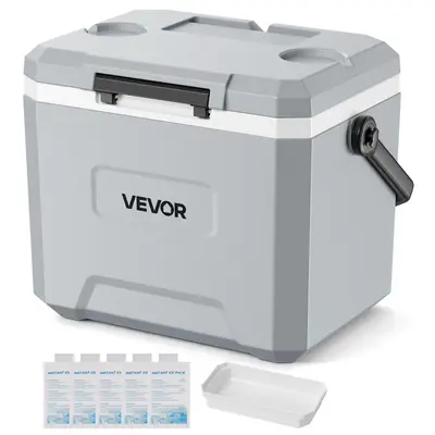 VEVOR 17QT Hard Cooler, Portable Travel Cooler with Leak-Resistant Coolbox, 48-Hour Cooling, Insulated Chest, Cooler Carry Handle, Ultra-Light Camping Gear and Equipment for Outdoor Trips, Camper Cooling Solutions, Hiking/Camping#SohoChic