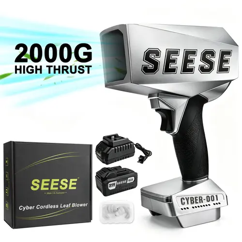 SEESE 2000G Cyber Cordless Leaf Blower Violent TurboFan,120 MPH+,BrushlessPure Copper Motor Jet Fan With Battery,CordlessTurbo Super Power Air Duster, Car Drying after Wash, SnowRemoval