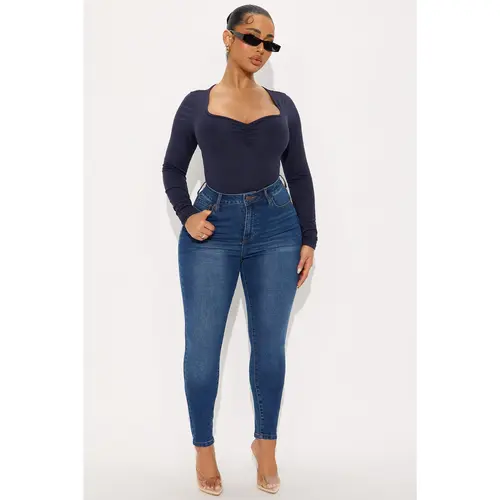 San Diego Sculpting High Rise Stretch Skinny Jeans - Dark Wash