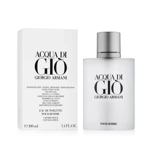 Giorgio Armani Acqua Di Gio Eau de Toilette 3.4 oz Tester for Men | Iconic Men's Tester Fragranc