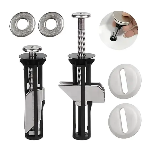 Universal Toilet Seat Bolt Kit Screws Quick Release Easy Install Toilet Seat Replacement Parts Toilet Cover Maintenance Fixing Accessories