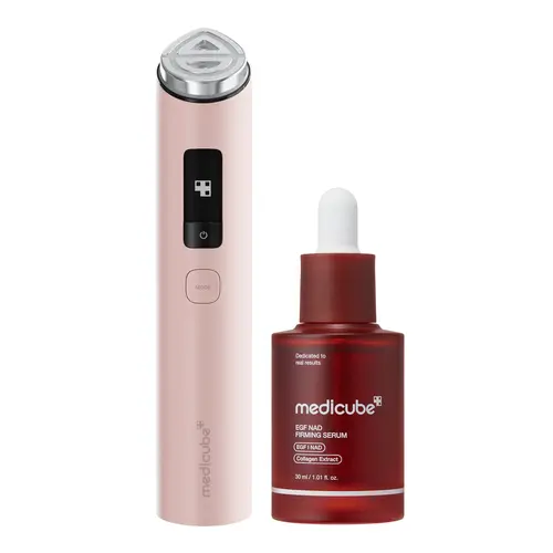 [NEW] [medicube Official] Pilates for Your Face SETㅣPink Booster Pro X2 + SerumㅣIntensive Delivery for Long-lasting Hydration, Skin Definition & Glow BoostingㅣVisible Glow-Boosting Facial Dual Mode DeviceㅣNAD+ or Kojic Acid or PDRN SerumㅣKorean Skincare