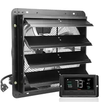 【Summerfinds】VEVOR Shutter Exhaust Fan,  16'' with Temperature Humidity Controller, EC-motor, 2650 CFM, 10-Speed Adjustable Wall Mount Attic Fan, Ventilation and Cooling for Greenhouses, Garages, Sheds, ETL Listed  With or without a controller