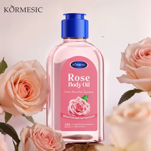 KORMESIC Hydrating Body Oil Essence - Moisturizing, Firming Scented Natural Skin Massage Oil for Dry Skin with Rose, Cocoa & Coconut, Whole Body Care Self Care Product, Coconut Body Oil