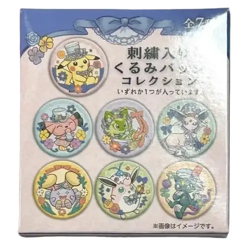 Japanese Pokemon Center Original Botanical Easter 2025 Embroidery Tin Badge Collection JP