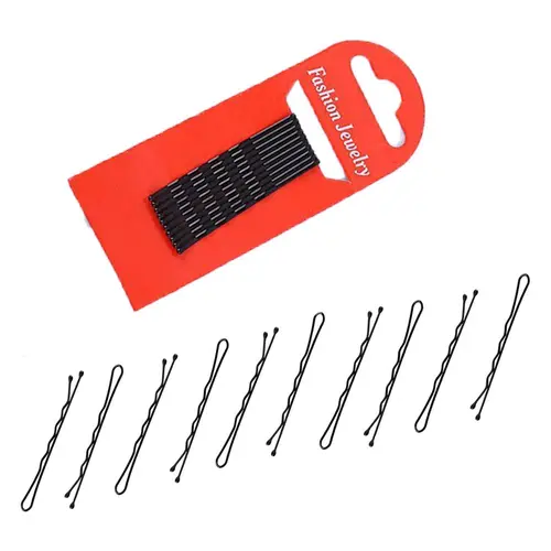 Women's 10PCS 2in Metal Hairpins Kit - Fade-Resistant Black, Secure-Hold Bobby Pins for All Hair Types, Female Buns, Updo Accessories for Ceremony, Evening, Daily Use