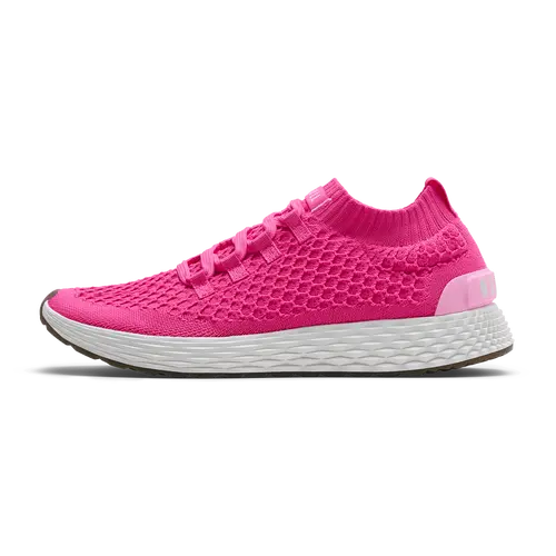 NOBULL Women's Allday Knit Shoe in Neon Pink White - Everyday Walking Sneaker, Comfortable Slip-On Shoe, Casual Trainer