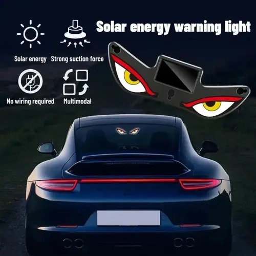 Vampire Devil Eye Dynamic LED Car Rear Window Display - Universal Automotive Decorative Accessory, Aesthetic Gothic Car Decoration, Vehicle Decoration, Car Decorations