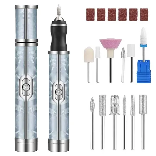 Professional Cordless Electric Nail Drill, Max 20000RPM 4Speed Adjustable Rechargeable Nail File Kit with 18 Nail Drill Bits for Thick Toenails, Portable Manicure Pedicure Tool for Hand Foot Care, Home Salon Nail Care Set