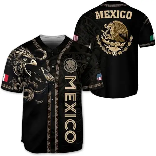 Mexico Flag Baseball Jersey, Green White Red Button Up Shirt, Vintage Mexican Style Jersey, Summer Sportswear, Gift for Men