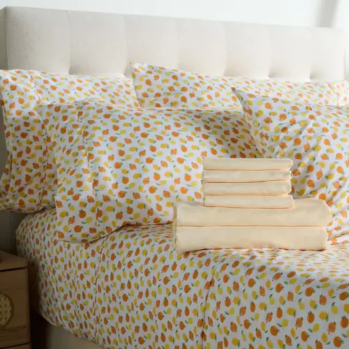 Home Reflections 2pk Double Brushed Sheet Sets with Extra Cases
