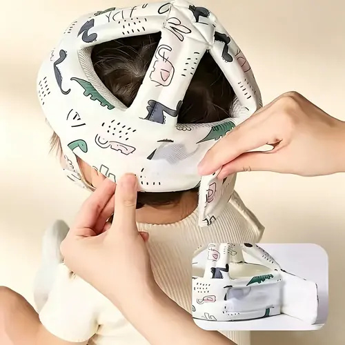 Baby Head Protector Toddler Hat - 1pc Caps with Designs, Cute Cartoon Adds Fun Charm, Playful Cartoon Art, Adjustable for 6-24 Months, Outdoor Play Walking Safety Gear, Ideal Halloween Gift