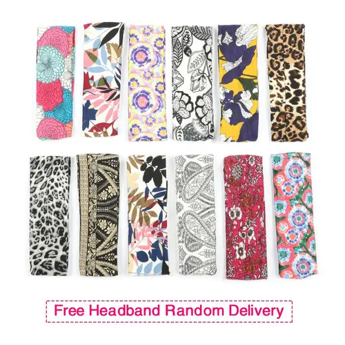 Fashion Women's Headbands for Hair Non Slip Elastic Floral Hairbands, Head Bands for Girls