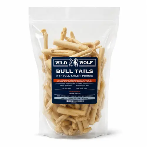 <NEW PRODUCT!> 3-5" Bull Tails (1 Pound) Lab-Tested, Hand-Inspected and Packed with Love in The USA