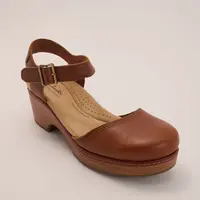 Clarks Collection Leather Platform Clogs -Paizlee Nora