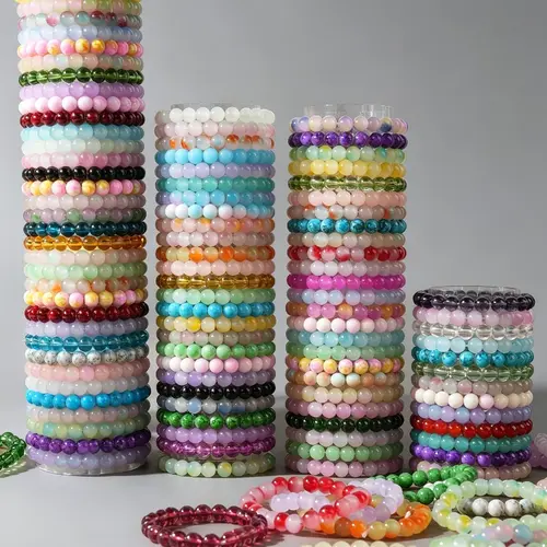 Women's Handmade Assorted Colored Glass Beaded Bracelet Set - 9/29pcs Stacking Bracelet Stacks for Summer Holidays, Daily Wear, Gifts for Women,sohochic