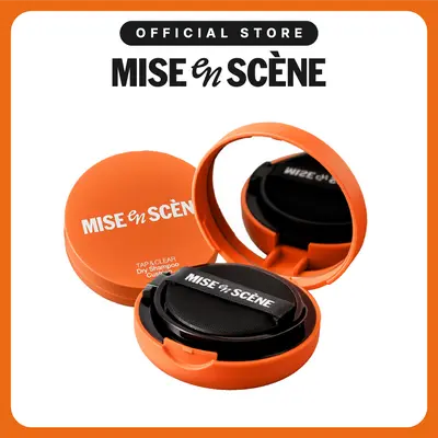 [NEW] Tap and Clear Dry Shampoo Cushion | Mise En Scène | No white cast, No residue | Liquid to Powder | For all hair types & colors | Wet powder with puff | Non aerosol, Non toxic