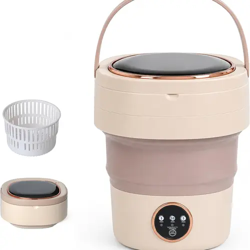 Portable Mini Washing Machine - 20L Foldable Washer with Spin Basket, Compact Small Portable Washers for Small Spaces, RV Use