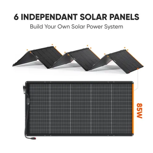 Jackery SolarSaga 500X Solar Panels, 500W Power Output, 25% High Bifacial Conversion Efficiency, Compatible with Explorer 5000 Plus,IP68 Rated for Outdoor Camping,RVs,and Off-Grid Living