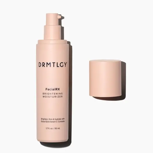 DRMTLGY FacialRX Brightening Moisturizer - Visibly Brightens, Firms, and Hydrates with Vitamin C, Glutathione, and Gold