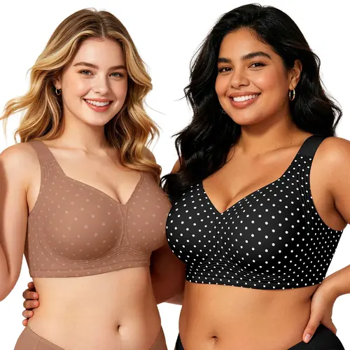 OEAK Women Jelly Bra Seamless Wireless Supportive Bra Push Up Comfort Soft No Underwire Full Coverage T-Shirt Bra