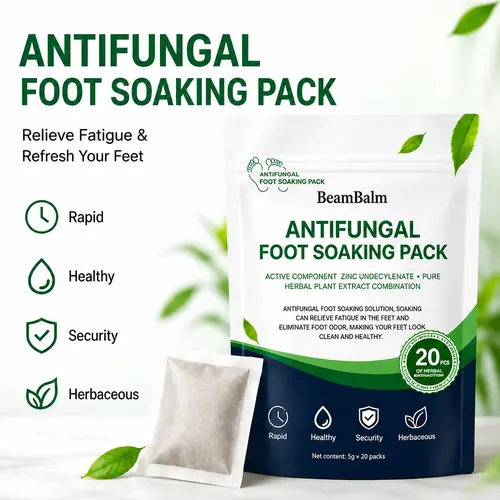 BEAMBALM Antifungal Herbal Foot Soak Powder Packs - Single-Sachet Plant Extract Care Aid, Cleansing Odor Eliminator (20 Packs),sohochic