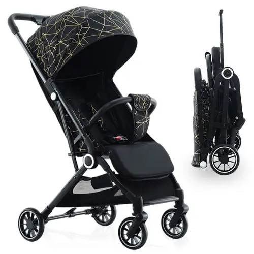 Foldable Stroller, Folds Easily, Telescoping Handle, Lightweight And Portable, Perfect For Babies And Children, A Must-have For Travel, Wide Seat, Reclines To A Lying Position, Adjustable Backrest, Great Gift For Kids