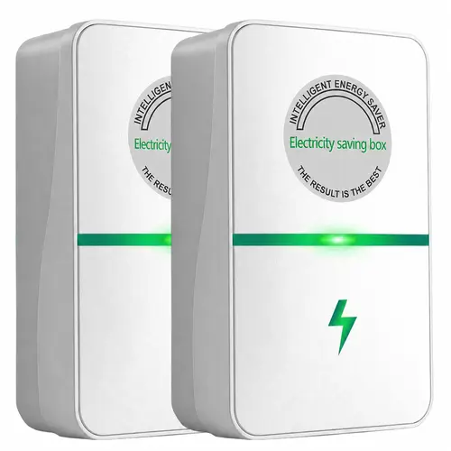 2/4PCS Energy Saver Plugs 2026 Updated Stop Watt Smart Power Factor Saver plug in Power Box US Plug Plug-In Voltage Stabilizer Surge Protector Flame Retardant Energy Saving Box for Home AC Refrigerator Office Appliances