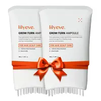 [LILYEVE] GROWTURN Hair Growth Serum 2-Pack with Built-In Brush | Exosome Scalp for Hair Thickening & Strengthening, Korean Hair Care | 3.38 fl. oz.