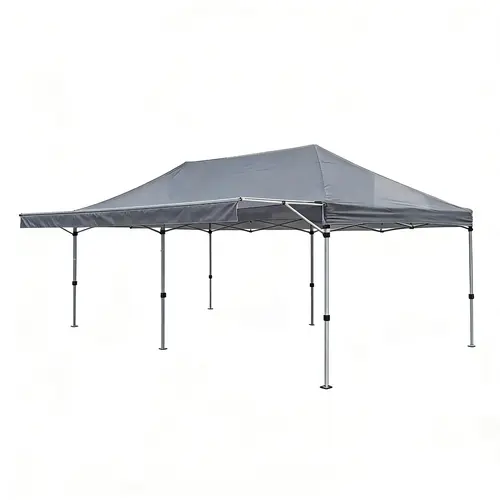 Heavy-Duty Pop Up Canopy Tent 10x20ft – Waterproof & UV-Protected – One-Push Easy Setup, Adjustable Height, Steel Frame, Removable Sidewall, Roller Bag – White & Black