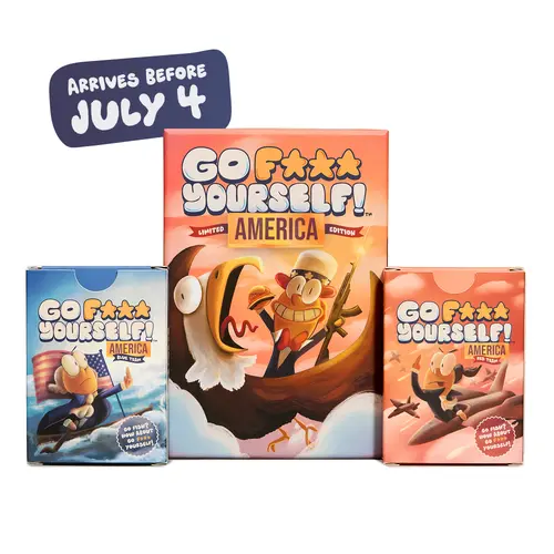Go F*** Yourself America! – The Grown Up Go Fish Card Game You've Always Wanted | Hilarious Party Game for Grown Ups, 2+ Players | 52 Cards, 13 Unique Pairs Edition
