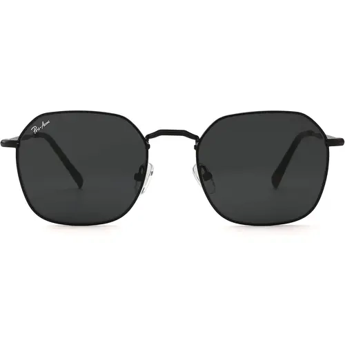 Pro Acme Retro Hexagonal Sunglasses – Glass Lens, Metal Frame, UV400 Protection, Unisex Trendy Shades