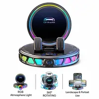 【DealsForYouDays】RGB Wireless Charging Magnetic Car Phone Holder - Auto-Lock, 360° Rotation, Stable Suction Base for Dashboard & Windshield, Fits iPhone & Android, Phone Holder For Car, Magnetic Phone Charger
