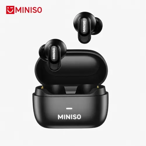MINISO MS130 In-Ear TWS Headphones - Wireless Earphones with Charging Box, Low Latency Stereo Sound Sync, Long Battery Life, Comfortable Fit, Volume Control, Bluetooth Audio Wearable Tech