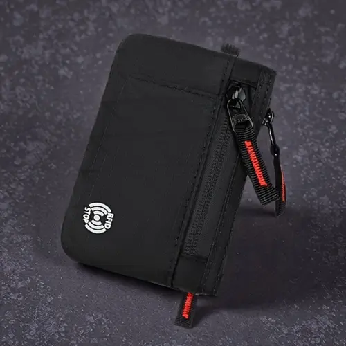 Minimalist Zipper Pouch Wallet, RFID Blocking Feature, Secure ID Card Holder, Multi-Function Tool Slots, Fashionable and Practical Design, Minimalistic Rfid Wallet, RFID Blocking Wallets