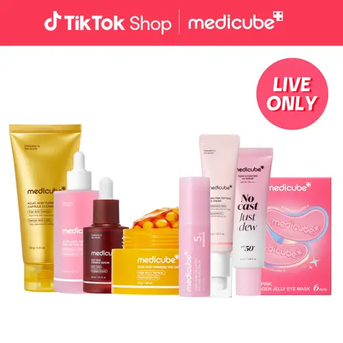 [LIVE Exclusive] [medicube] NEW Affordable Youth & Glow Skincare Bundle | Radiance, Fine Lines & Firming Care | Plump, Youthful Looking Skin | Korean Skincare, K-Beauty