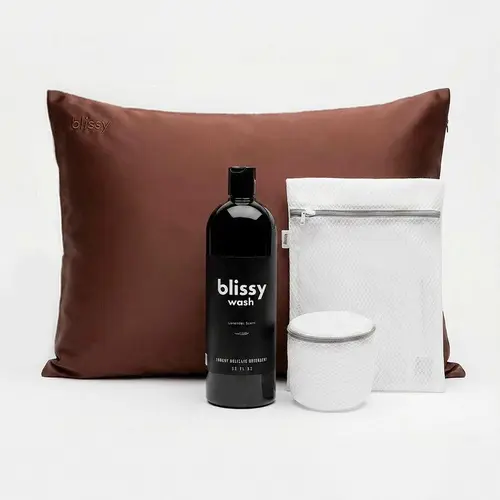 Blissy Silk Pillowcase + Detergent Bundle – Everything You Need for Better Hair, Skin & Sleep!