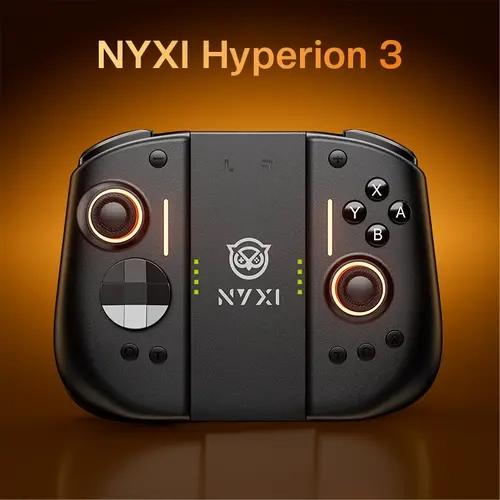 NYXI Hyperion 3 Black Purple Wireless Gaming Controller for Switch 2 - World's First Third-Party Console Controller, Magneto Hall Effect Joystick, 9-Axis Gyro, Full Mechanical Snap Buttons, Dual Back Buttons, Adjustable Vibration, Esports Video Gamepad,so